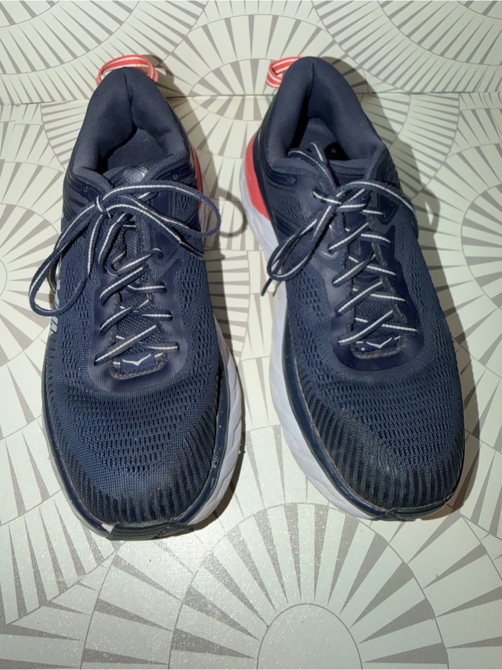 Hoka Bondi 7 Women’s Running Shoes in the‎ "Black Iris/Ballad Blue"  Size 9.5